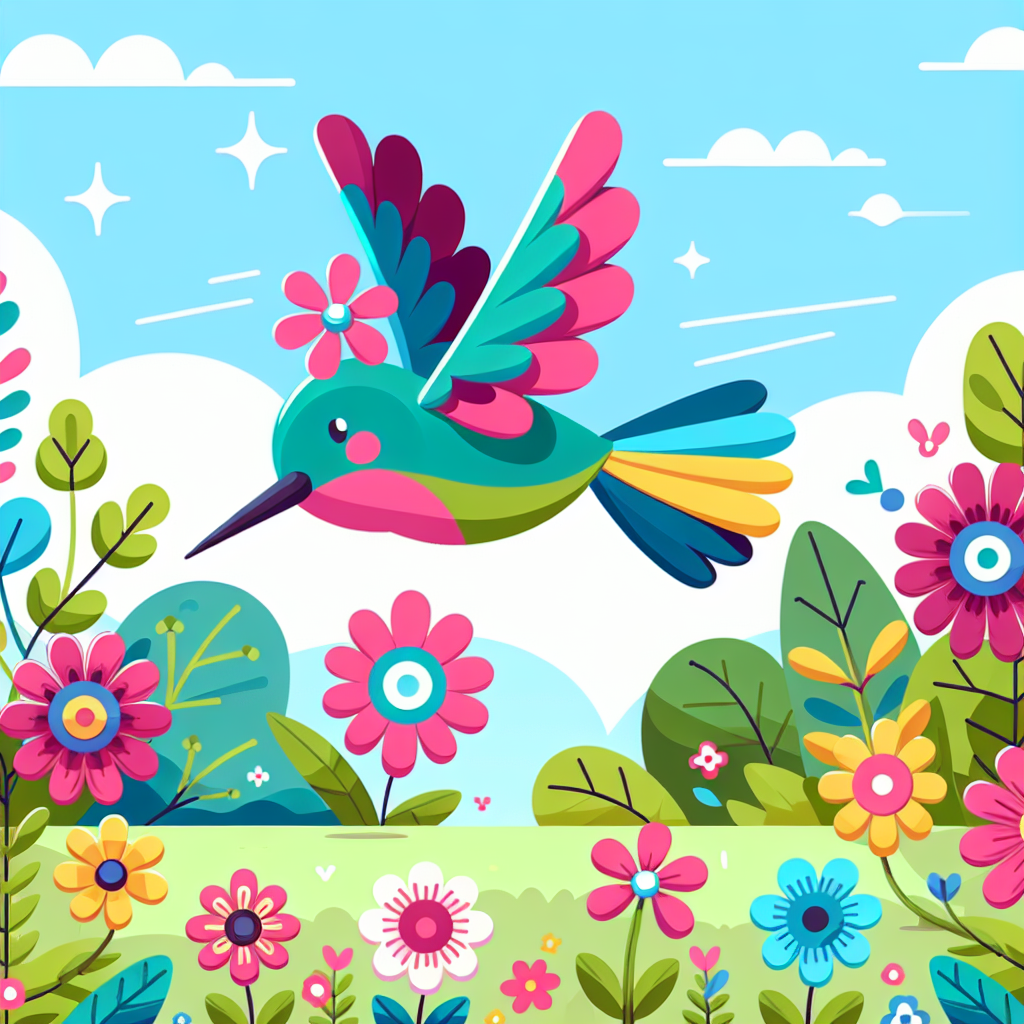 Happy Hummingbird's Garden Party Paint By Numbers Art