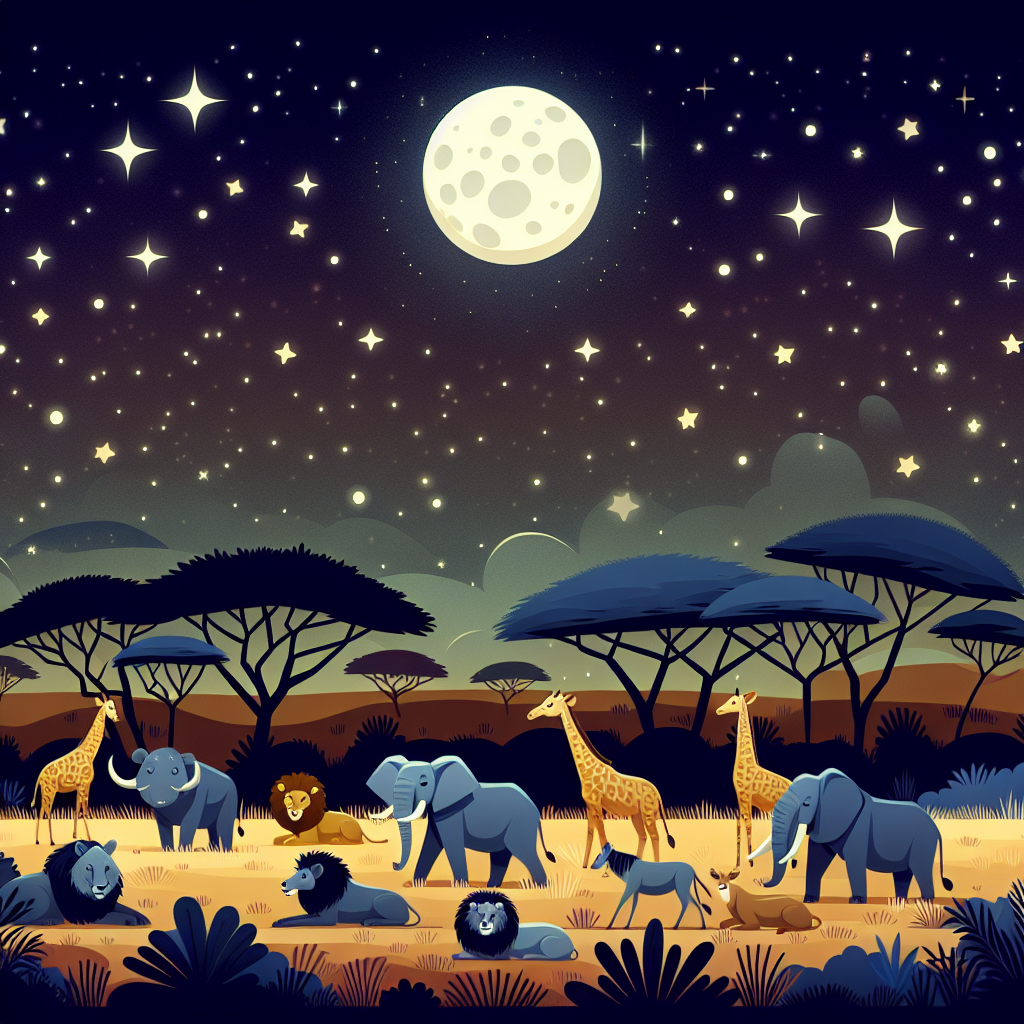 Starlit Savannah Night DIY Paint By Numbers