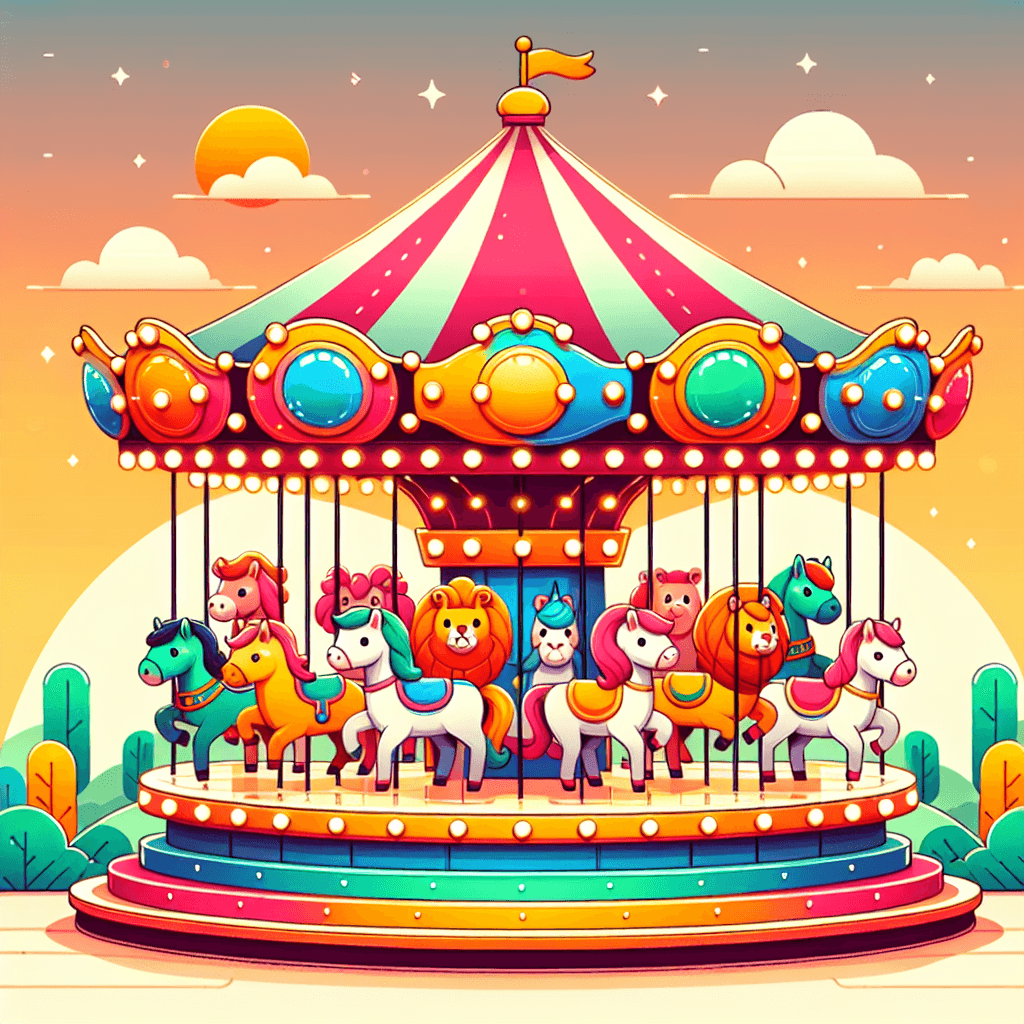 Carnival Carousel Painting Number Kit