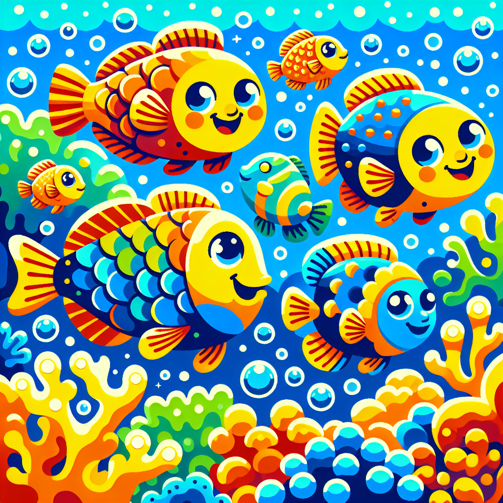 Colorful Fish Friends Paint By Number