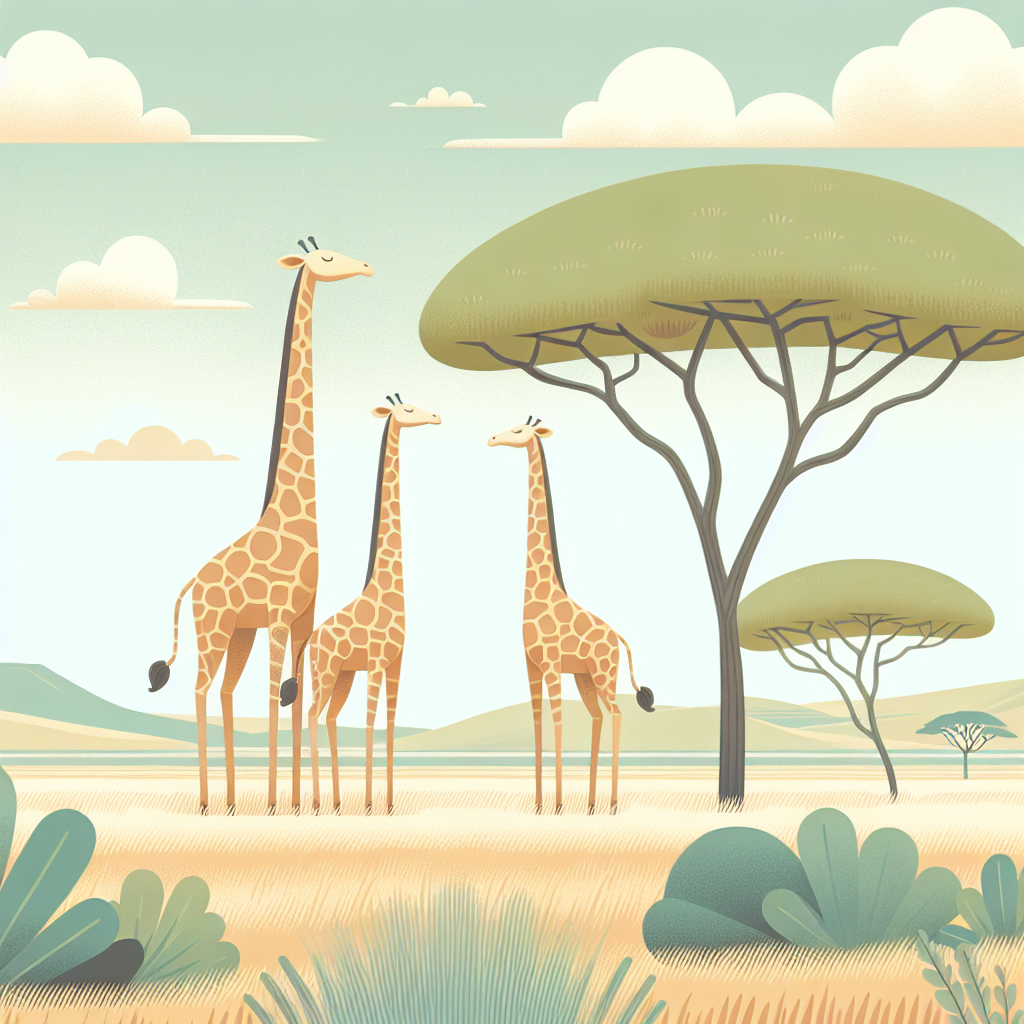 Gentle Giraffe Heights Painting Number Kit