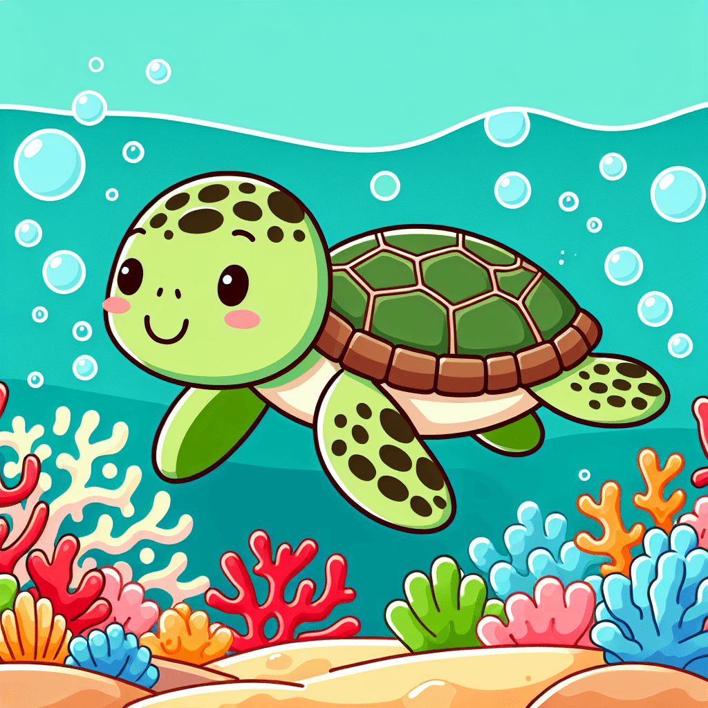 Adorable Sea Turtle Paint By Numbers Kits
