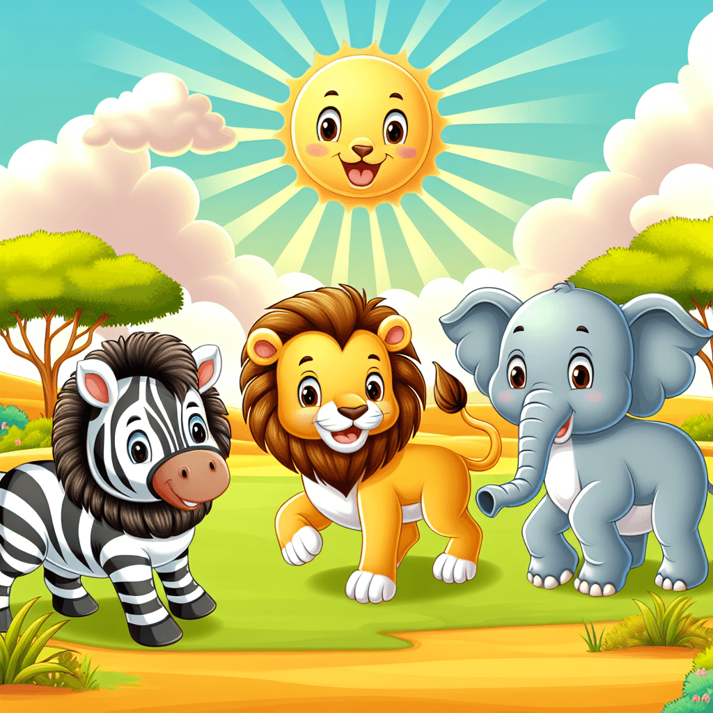 Vibrant Animal Safari Painting By Numbers Kit