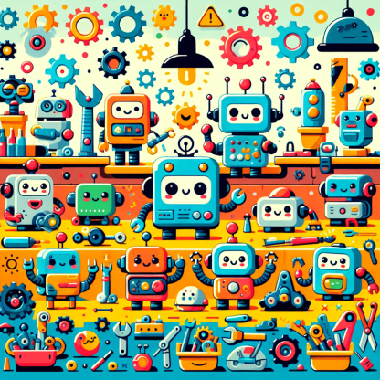 Silly Robot Inventions DIY Paint By Numbers