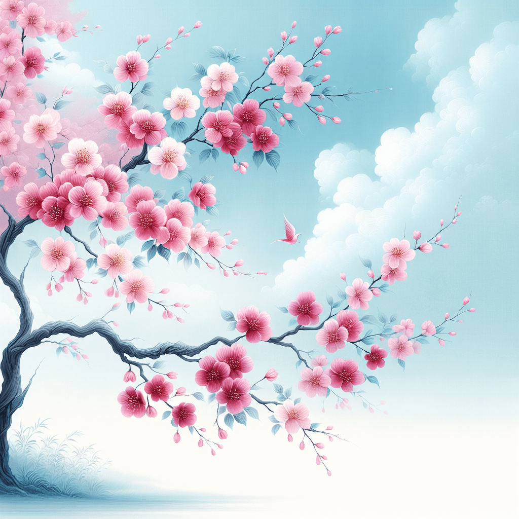 Elegant Cherry Blossom Tree Paint By Numbers