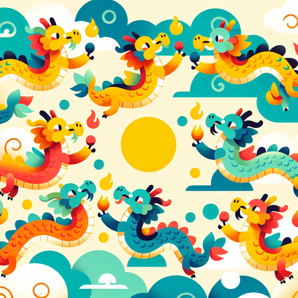 Dragon Dance Delight Paint By Numbers Art