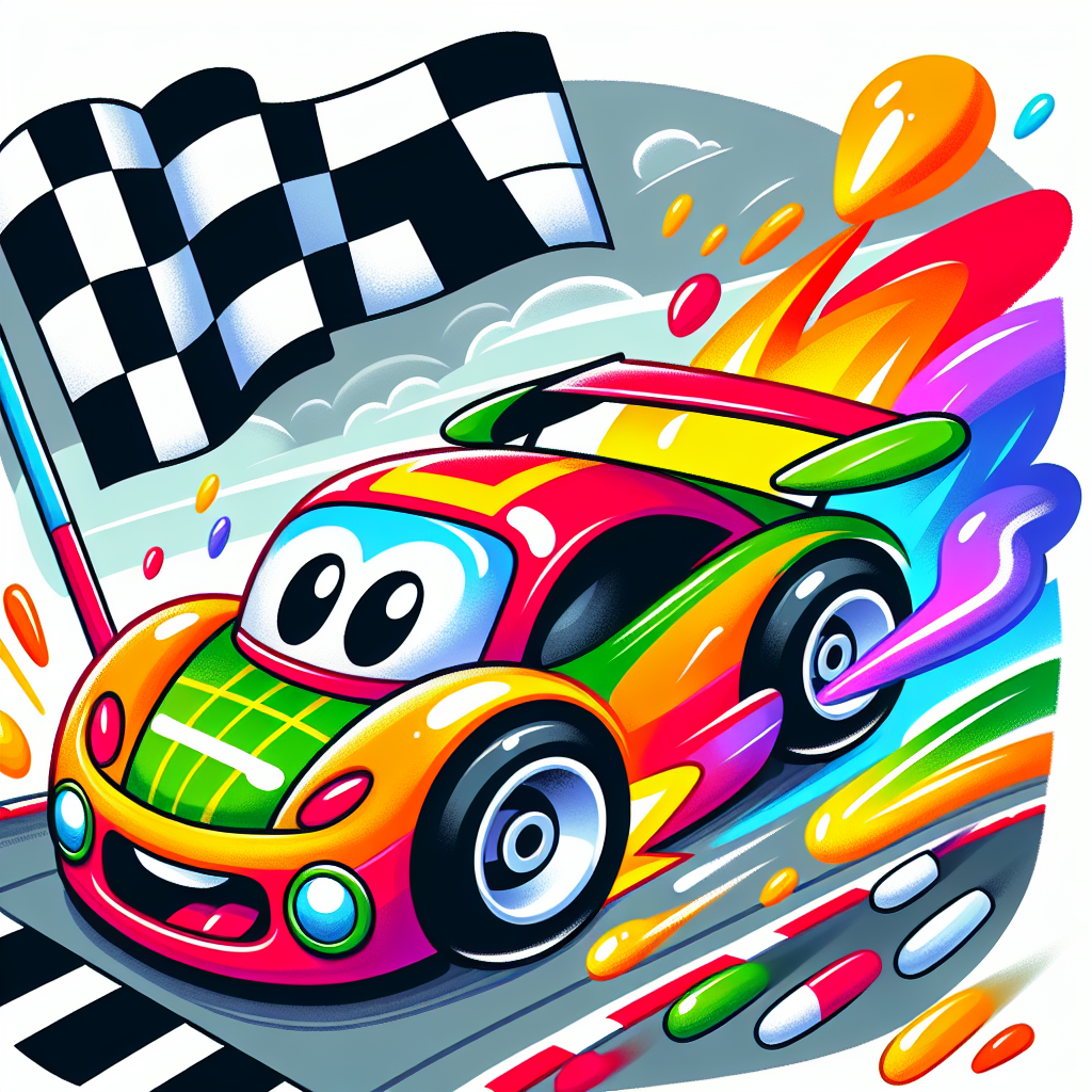 Exciting Racing Car DIY Paint By Numbers