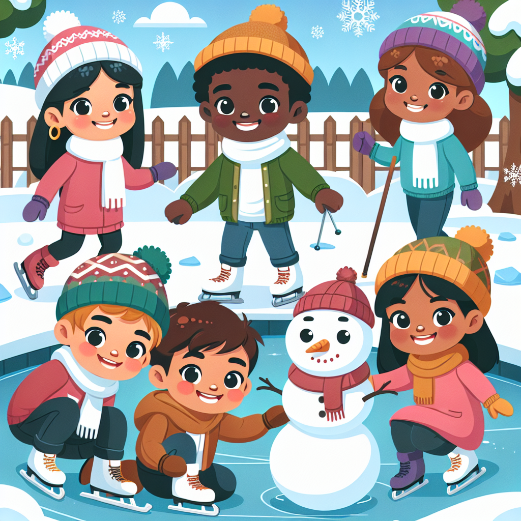 Whimsical Winter Activities Paint By Color