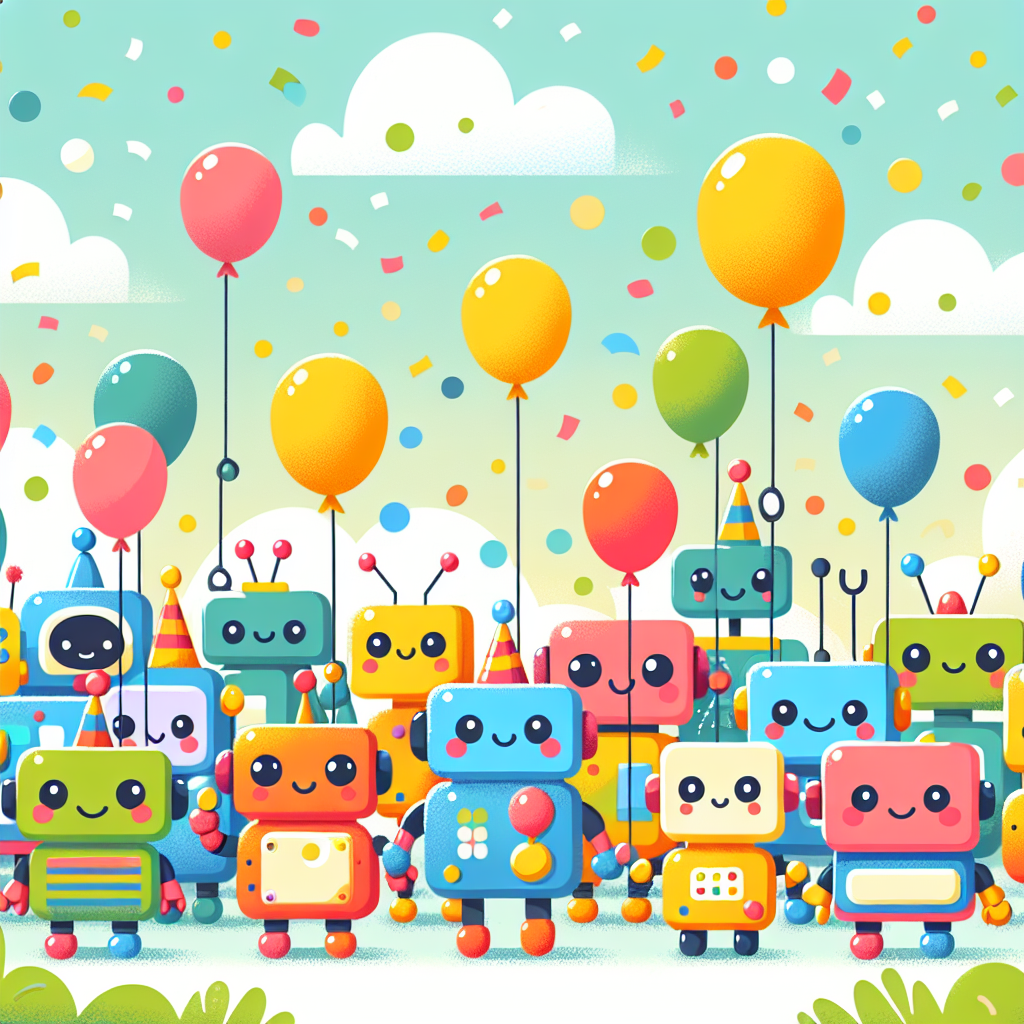 Charming Robot Parade Painting By Numbers Kit