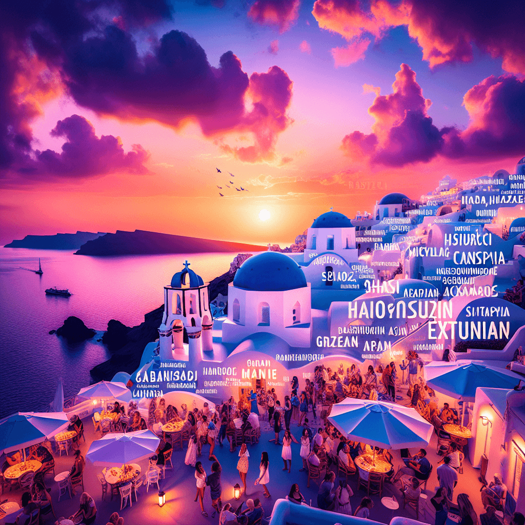 Santorini Sunset Festival - Greece Paint By Number