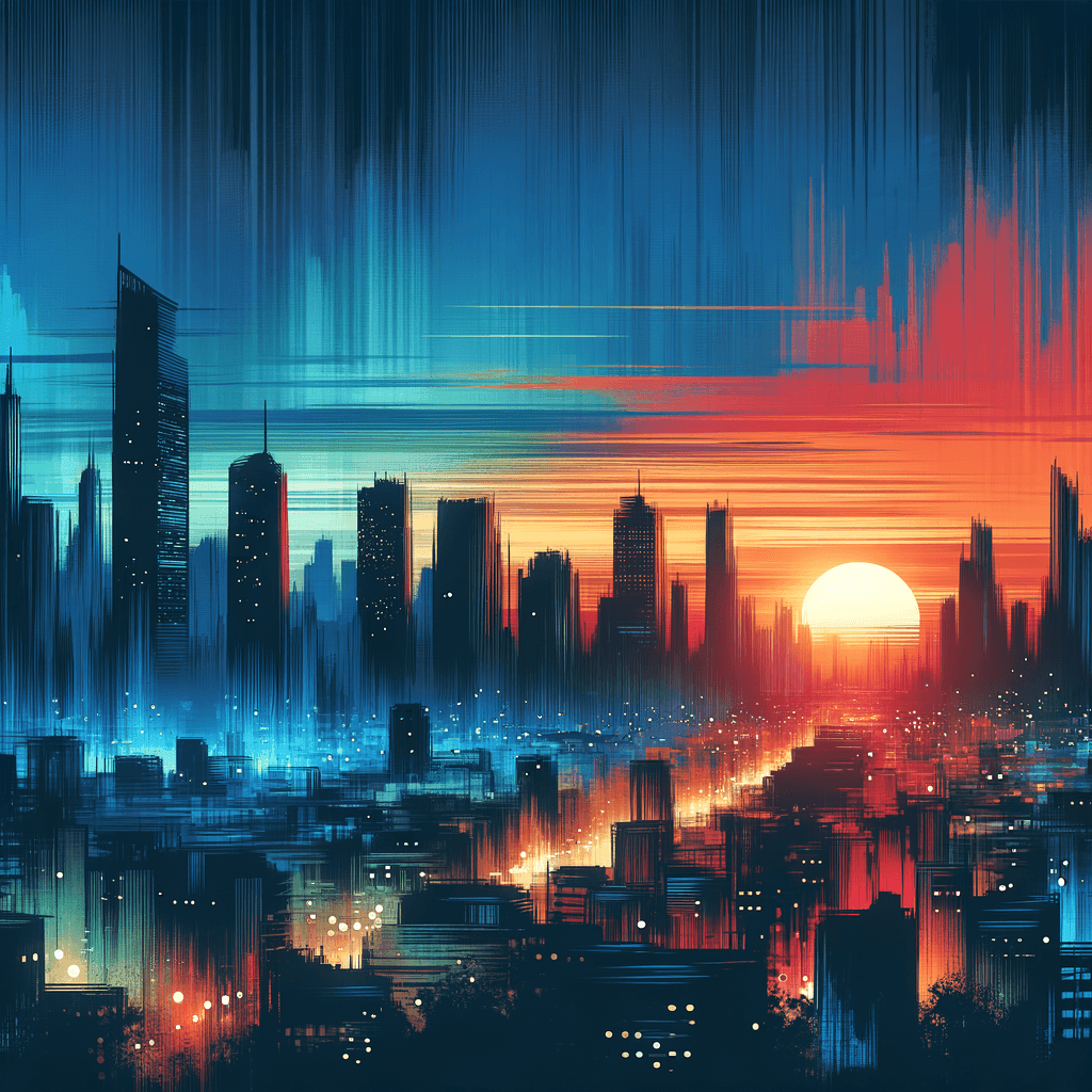 Urban Skyline At Twilight Paint By Numbers Kits