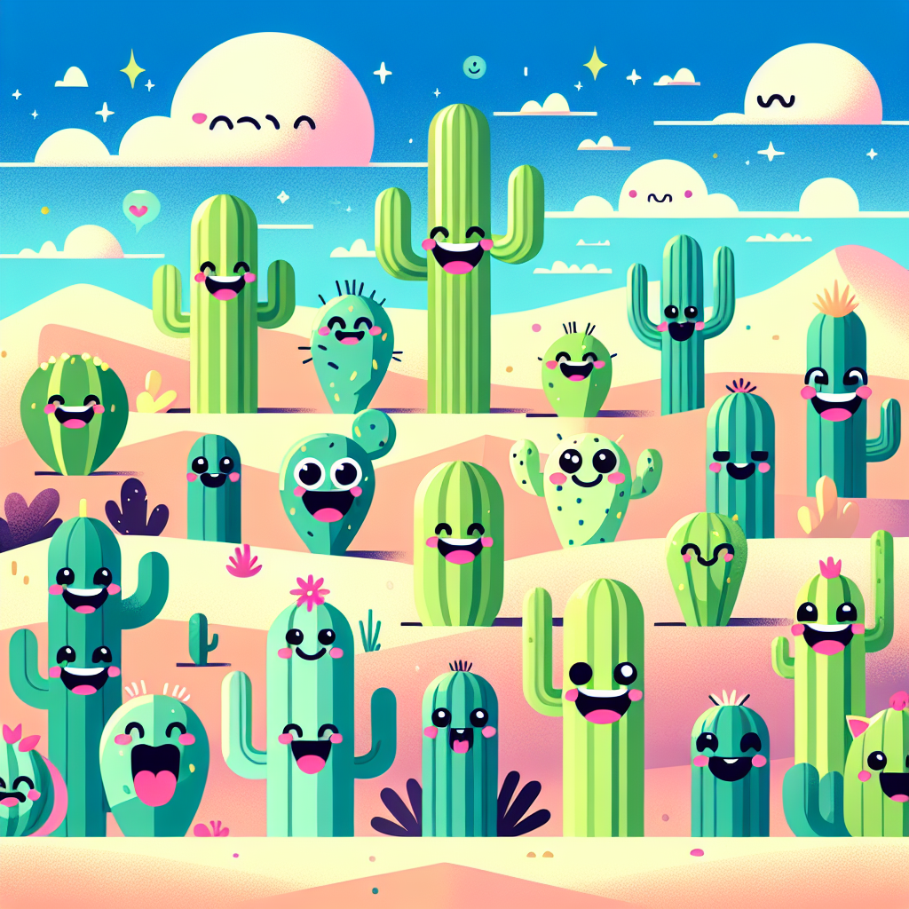 Charming Cactus Friends Paint By Number