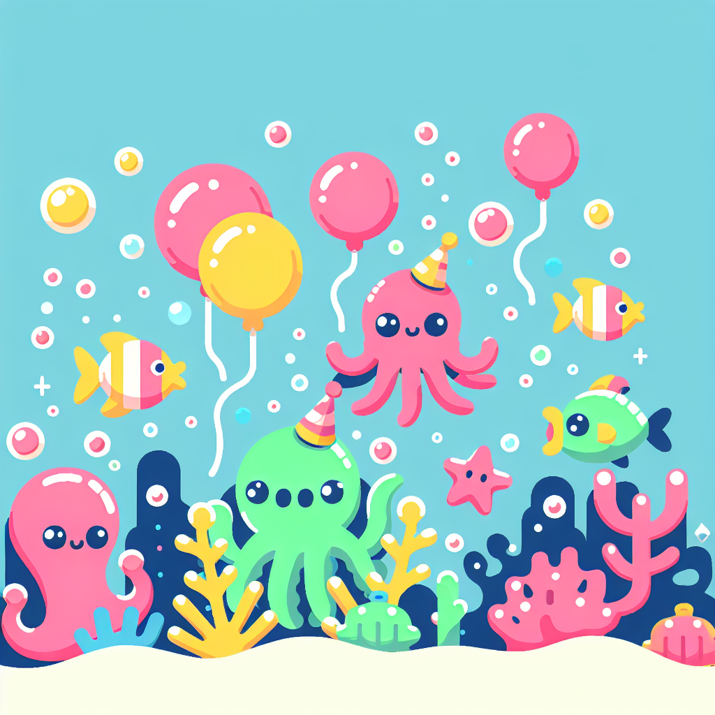 Underwater Bubble Party Paint By Number