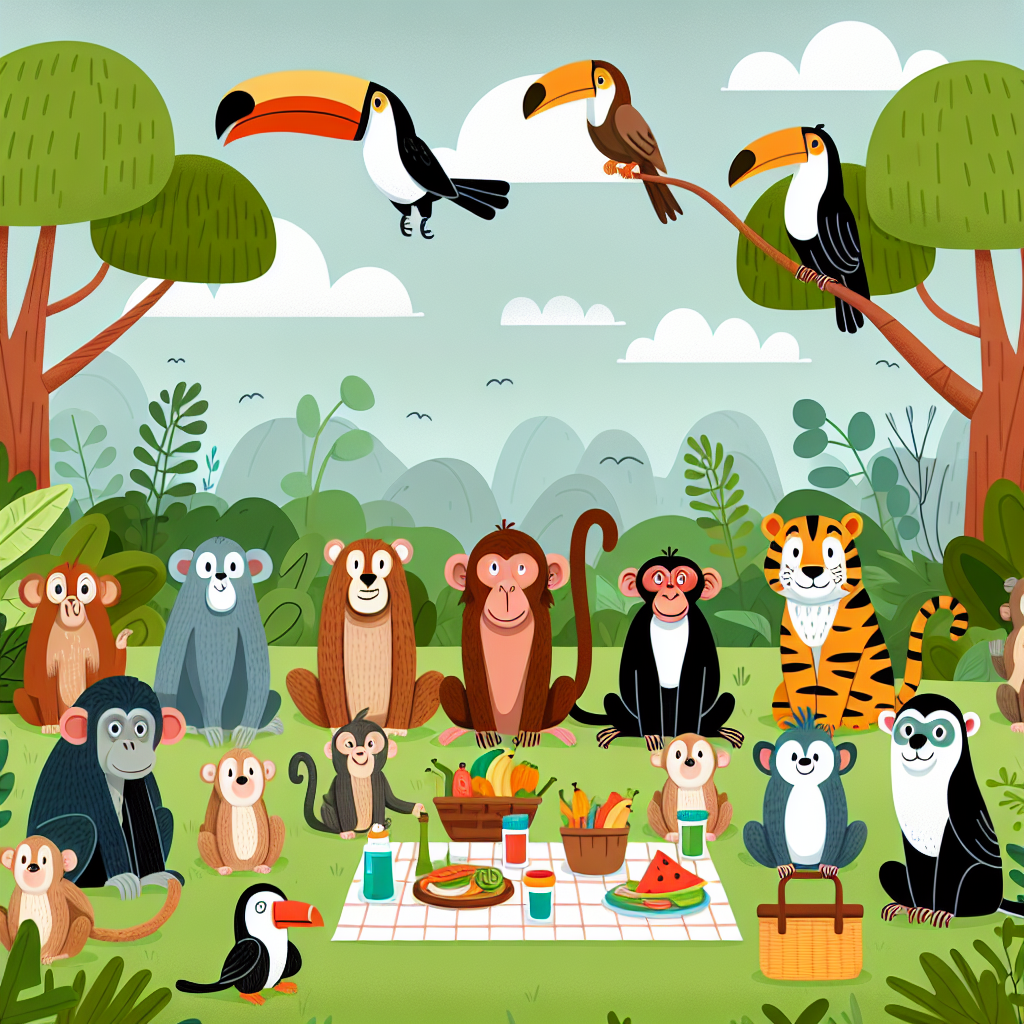 Joyful Jungle Picnic Paint By Number
