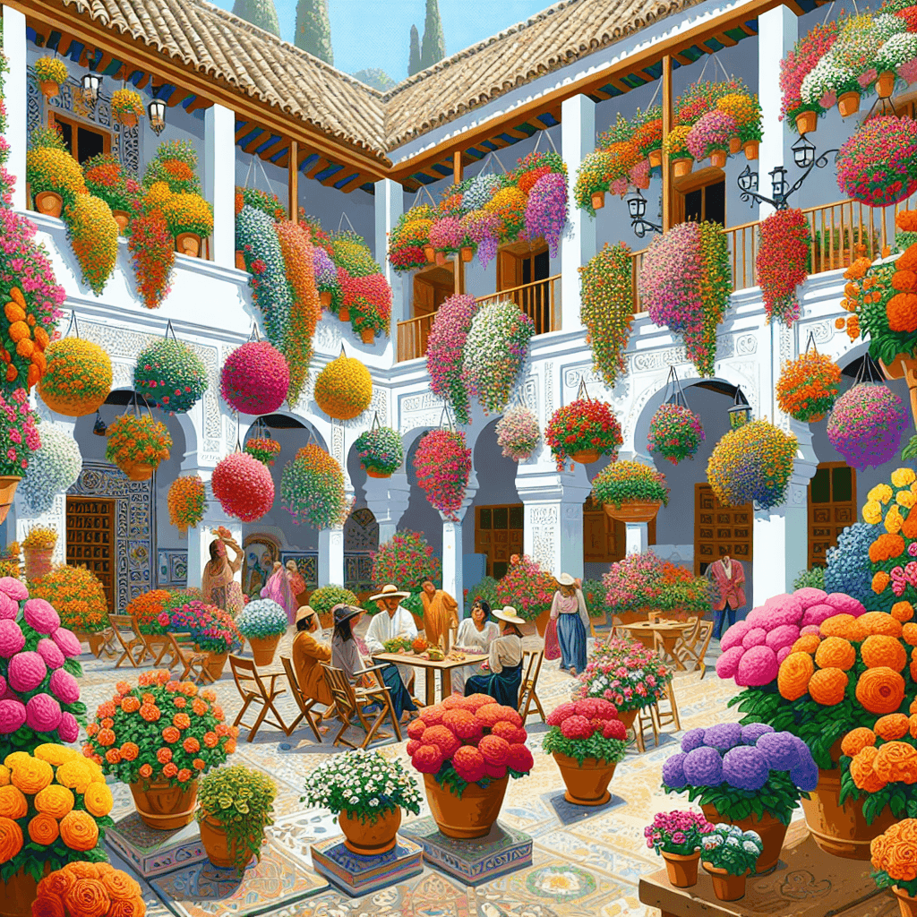 Festival Of The Patios - Cordoba, Spain DIY Paint By Numbers