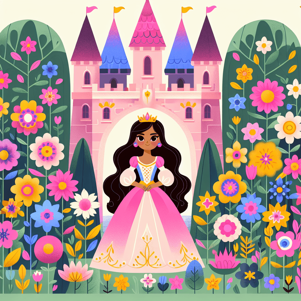 Princess Castle Garden Painting Number Kit