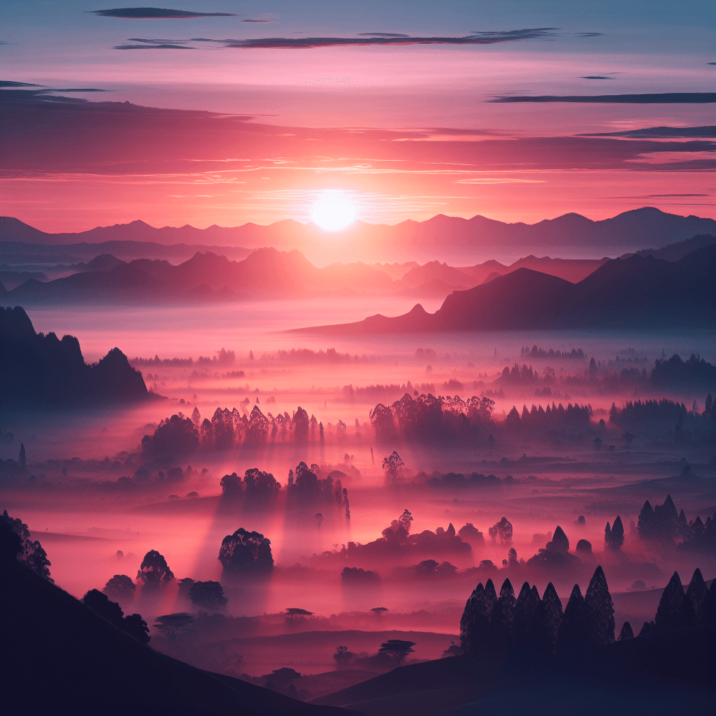 Dawn Radiance Landscape Painting By Numbers Kit