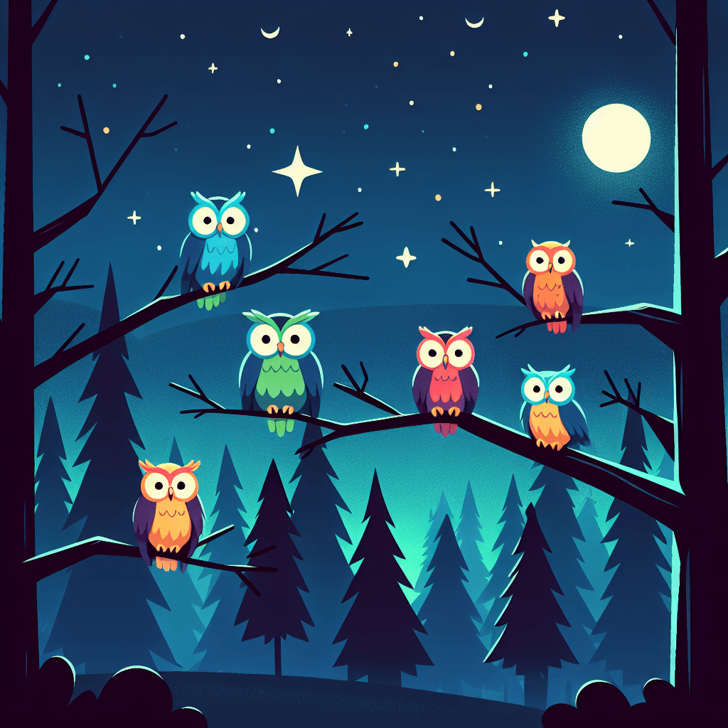 Mystical Night Owl Patrol Painting By Numbers Kit