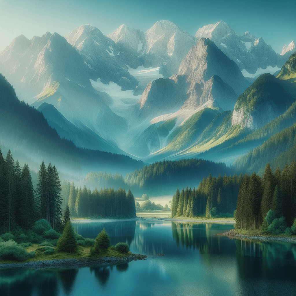 Gentle Mountain Reflections DIY Paint By Numbers