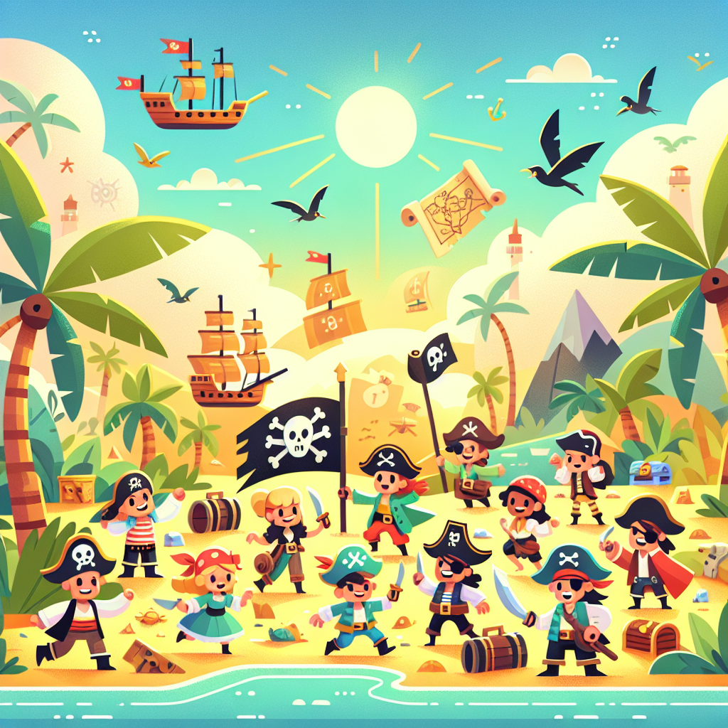Pirates' Tropical Treasure Paint By Numbers Kits