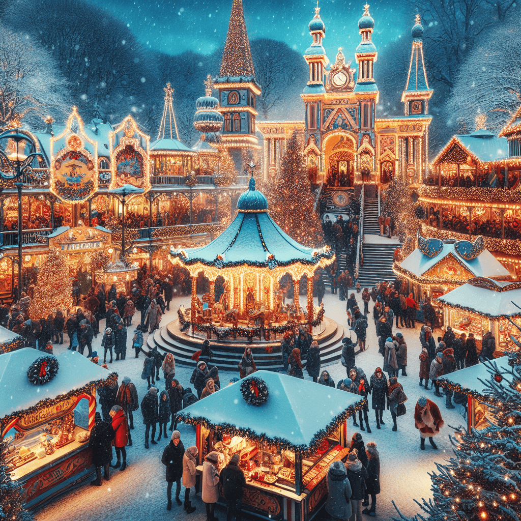 Tivoli Gardens Christmas Market - Copenhagen DIY Paint By Numbers