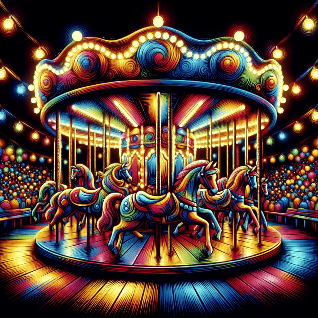 Whimsical Carousel Magic Paint By Numbers Art