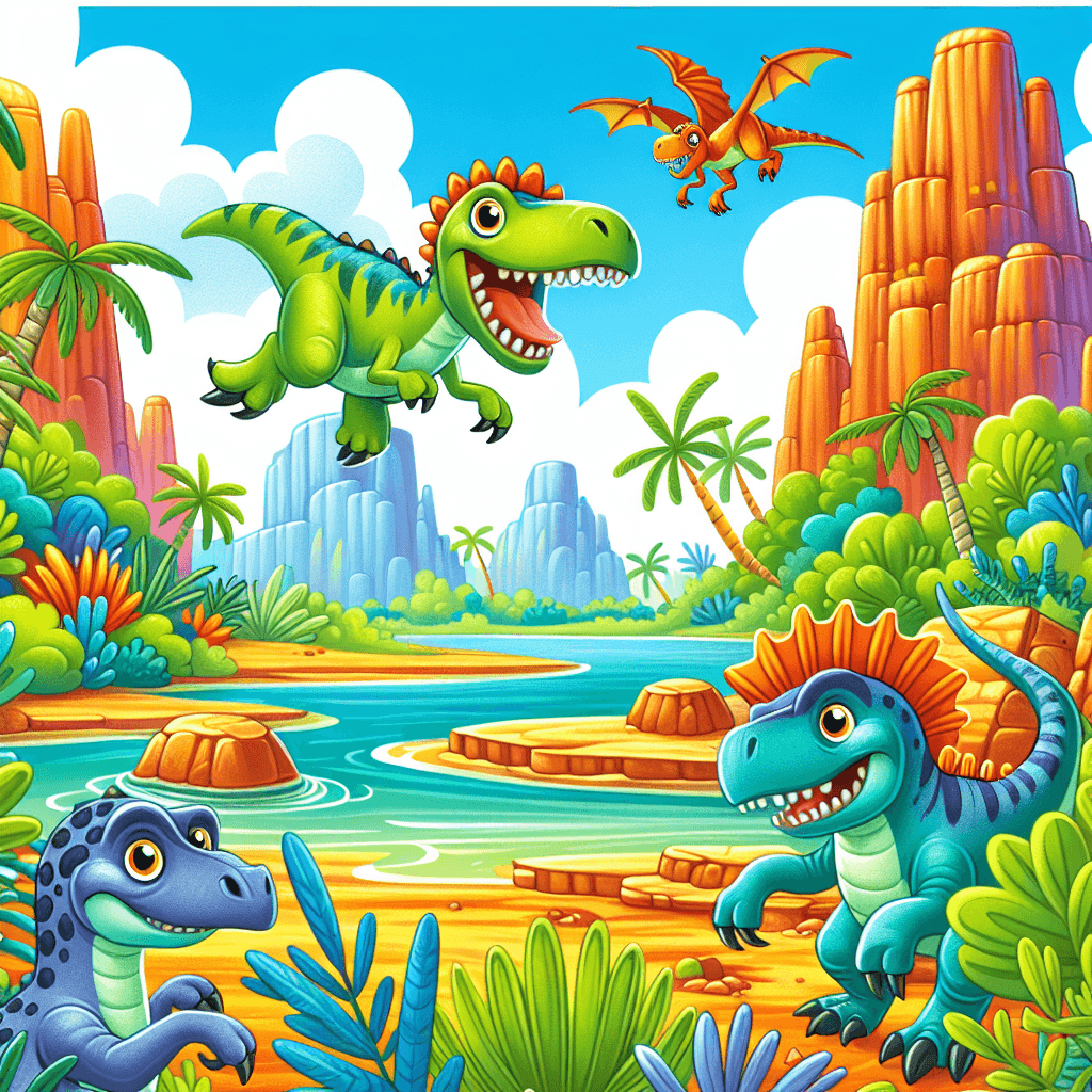 Imaginative Dinosaur Adventure DIY Paint By Numbers
