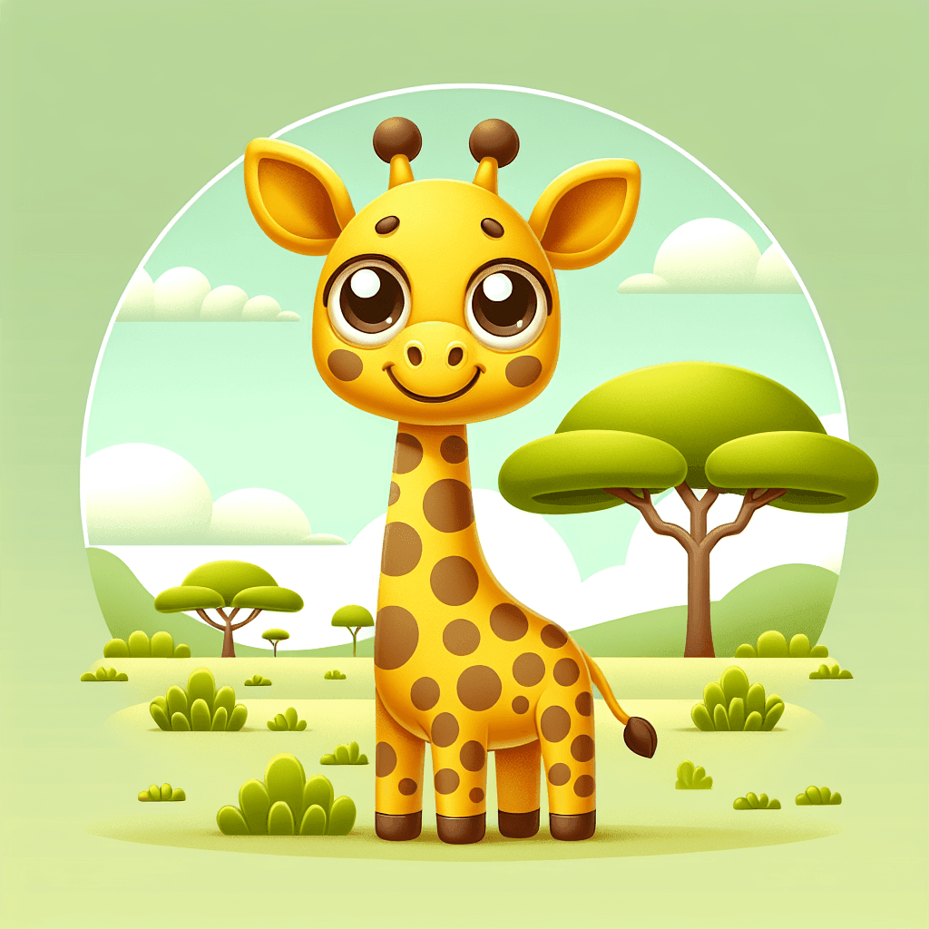 Gleeful Giraffe Number Painting