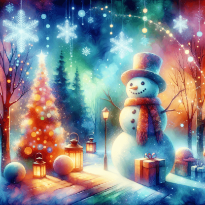 Festive Holiday Wonderland Paint By Numbers Art