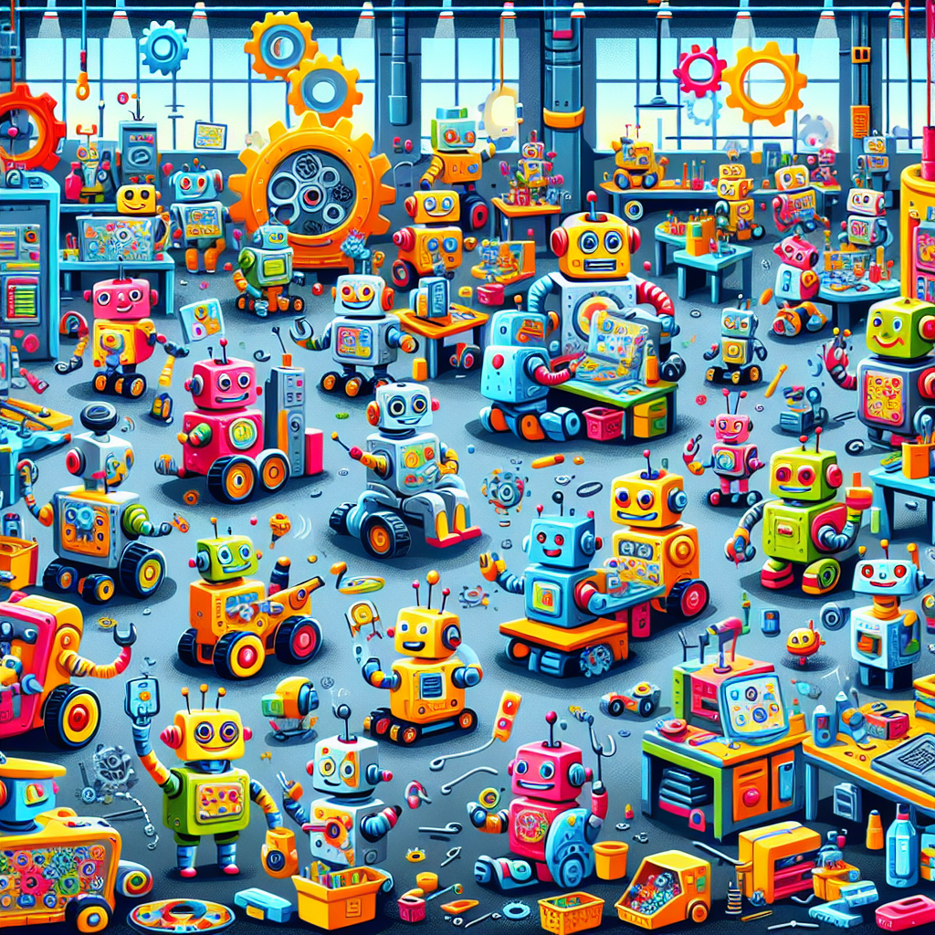 Artistic Robot Factory Paint By Color