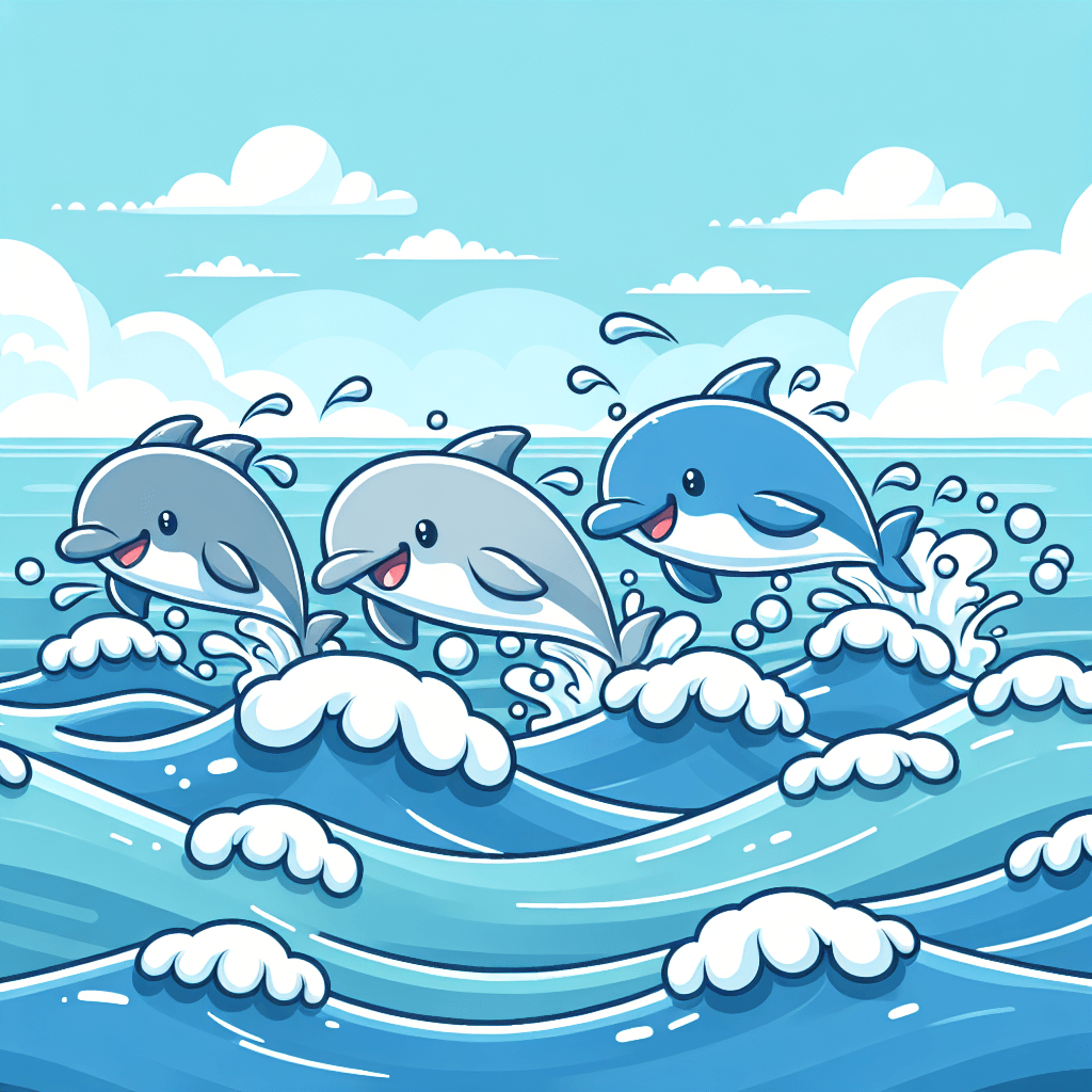 Jumping Dolphins Painting Number Kit