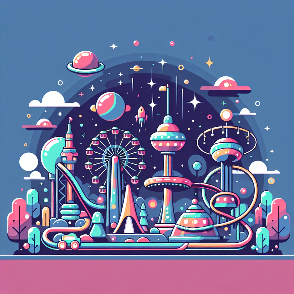 Galaxy Adventure Amusement Park Paint By Numbers Art