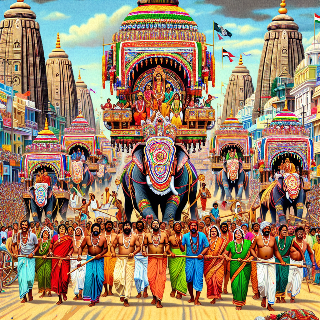 Rath Yatra Festival - Puri, India Painting Number Kit