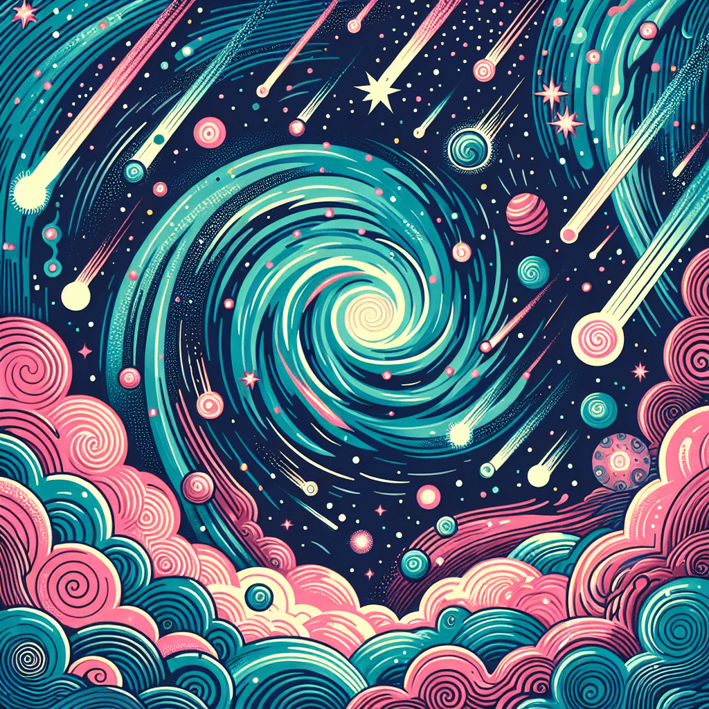 Cosmic Carousel Of Stars Number Painting