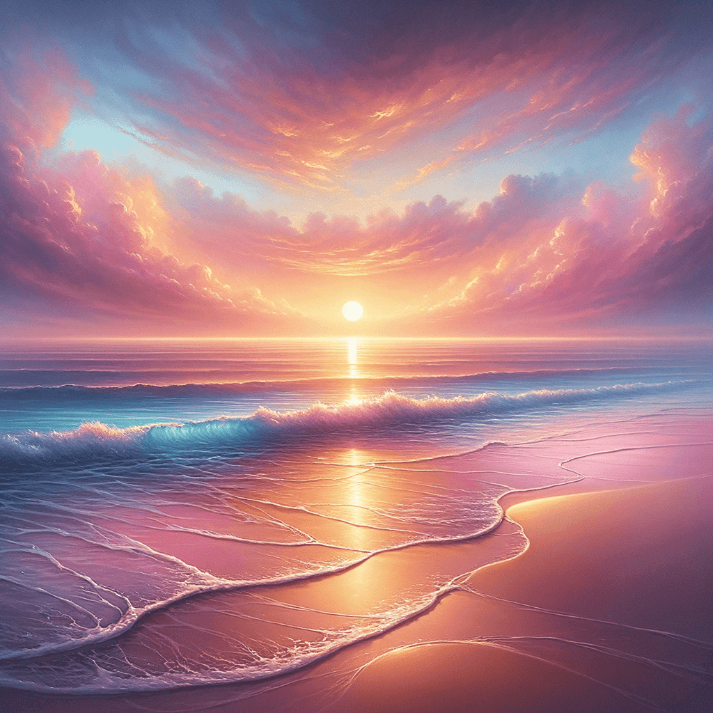 Ethereal Beach Sunset Numbered Painting Kits