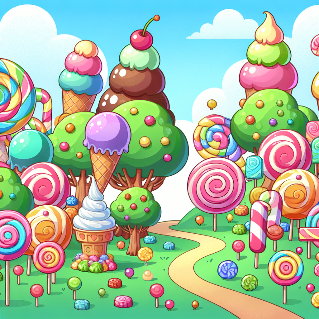 Colorful Ice Cream Land Painting By Numbers Kit