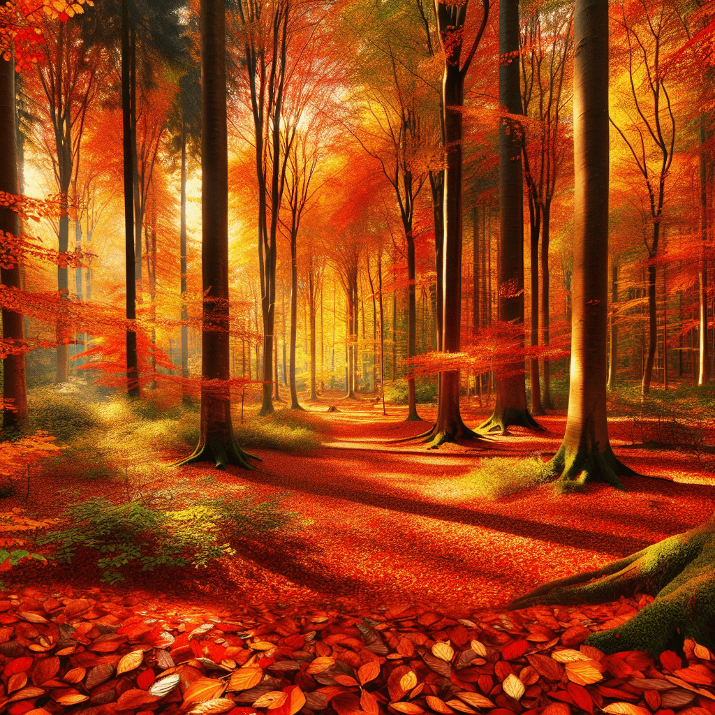 Autumnal Forest Walk Painting Number Kit