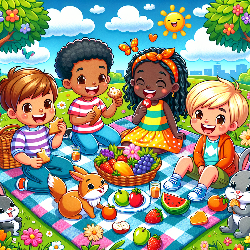 Giggling Picnic Adventure Paint By Numbers Art