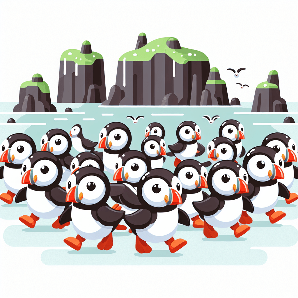 Playful Puffin Parade Paint By Numbers Kits