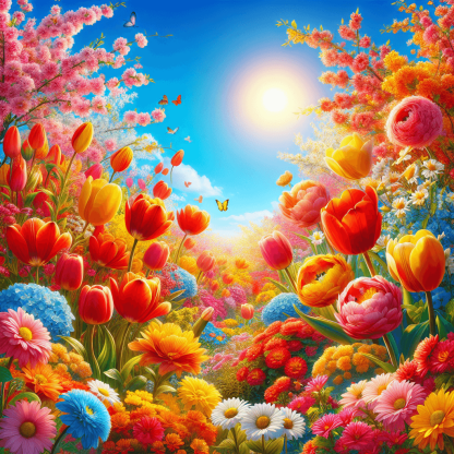 Springtime Blossoms Paint By Number