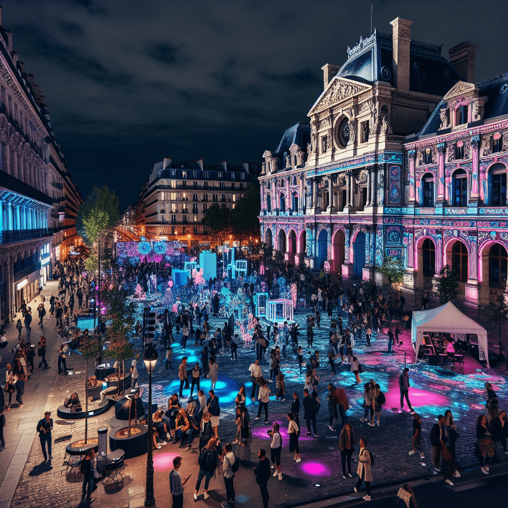La Nuit Blanche - Paris Number Painting