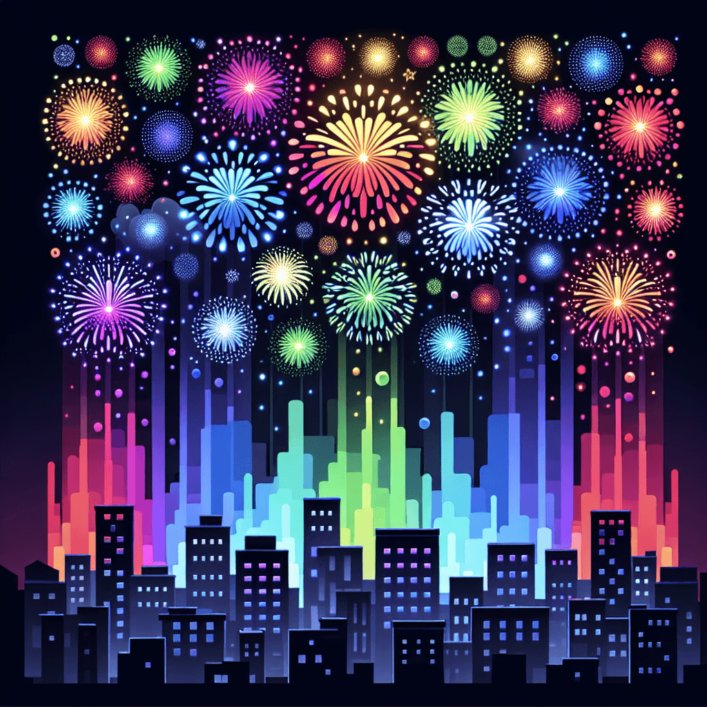 Brilliant Fireworks Show DIY Paint By Numbers
