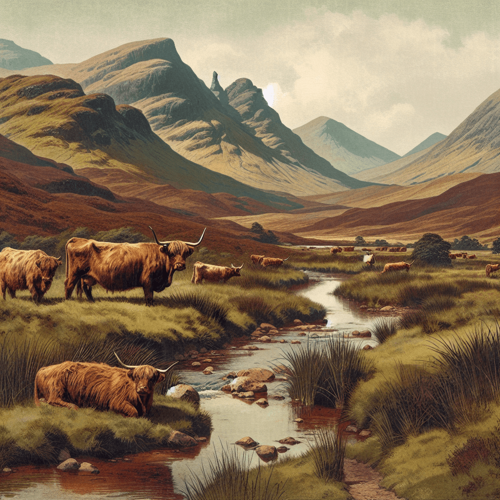Highland Cow's Rustic Peace Paint By Numbers Art