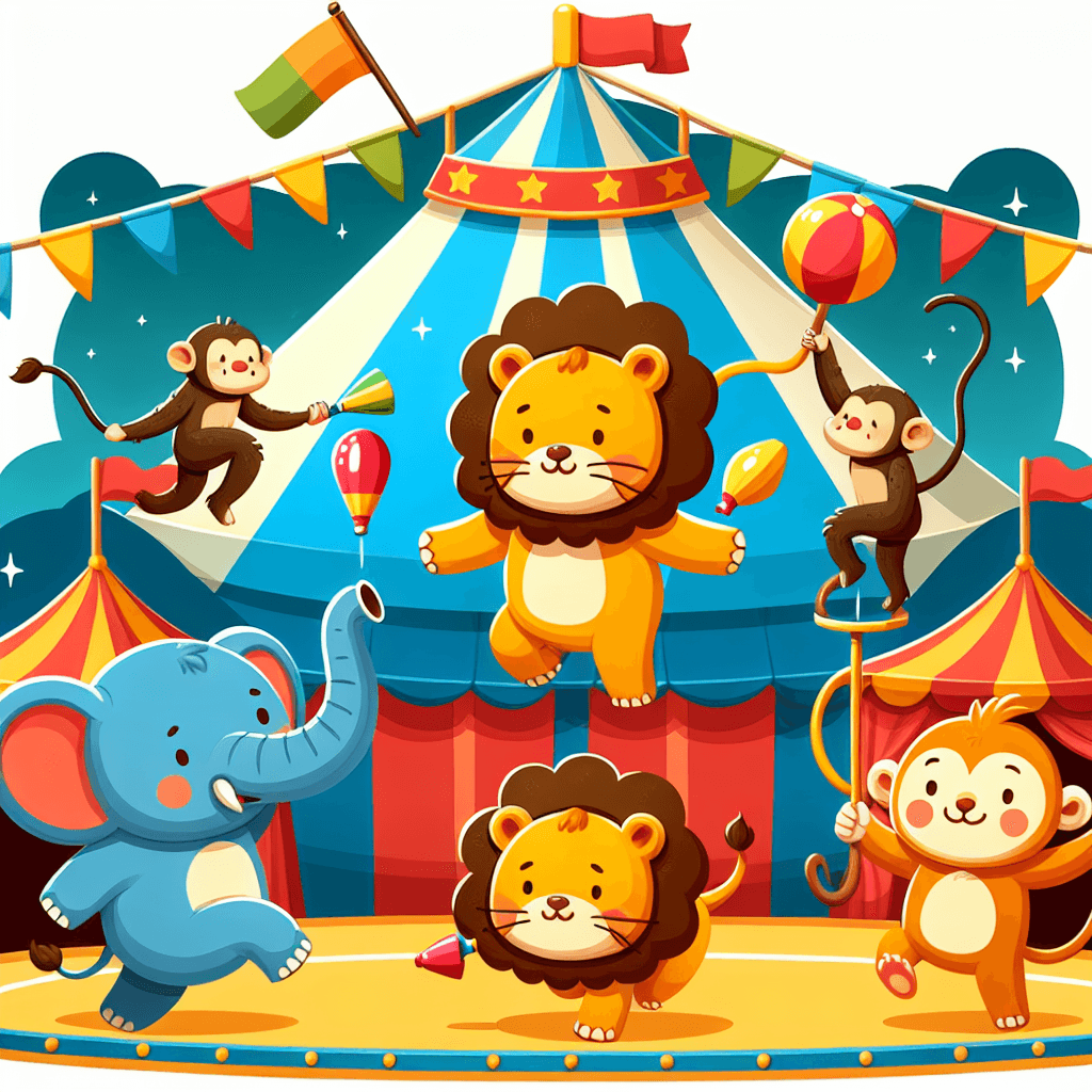 Daring Circus Animals Paint By Numbers
