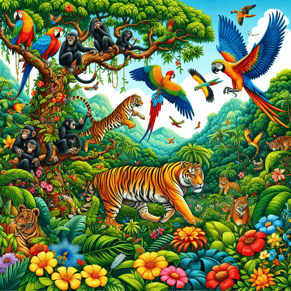 Vibrant Jungle Quest Paint By Numbers Kits