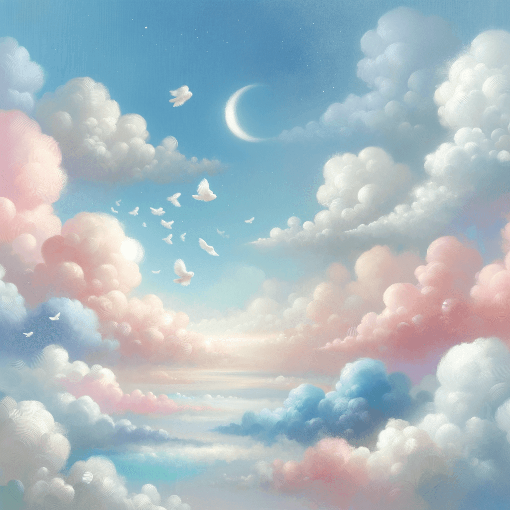 Whimsical Dreamy Clouds Numbered Painting Kits