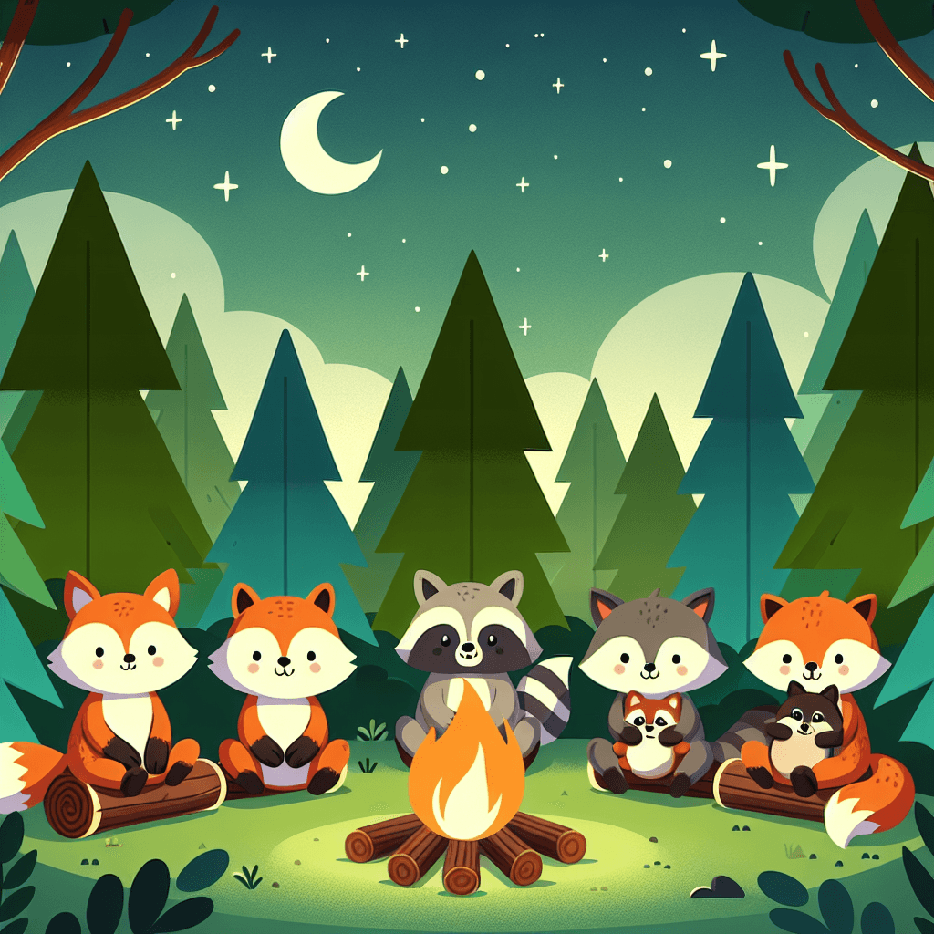 Friendly Forest Campfire Numbered Painting Kits