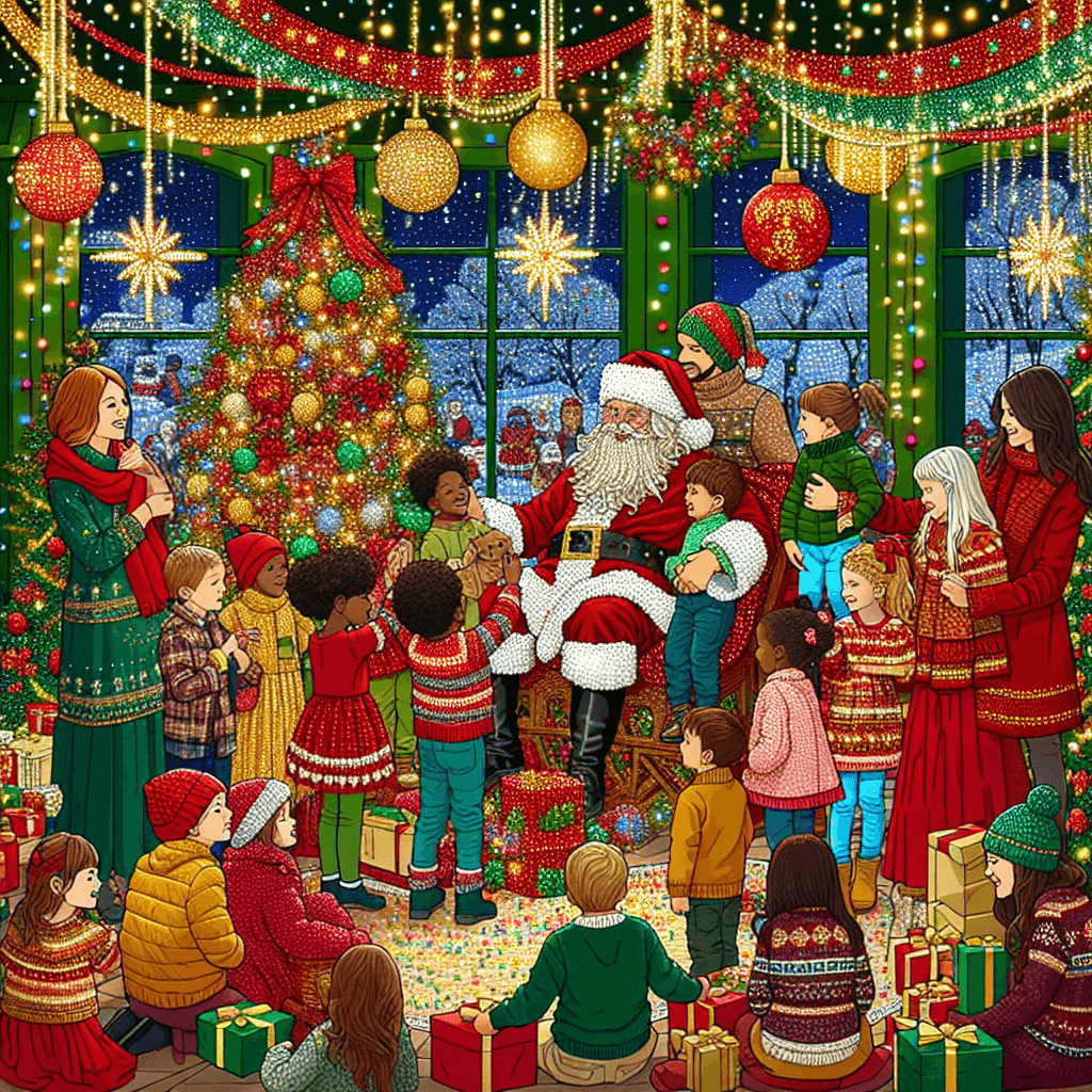 Harrods Christmas Grotto - United Kingdom Number Painting
