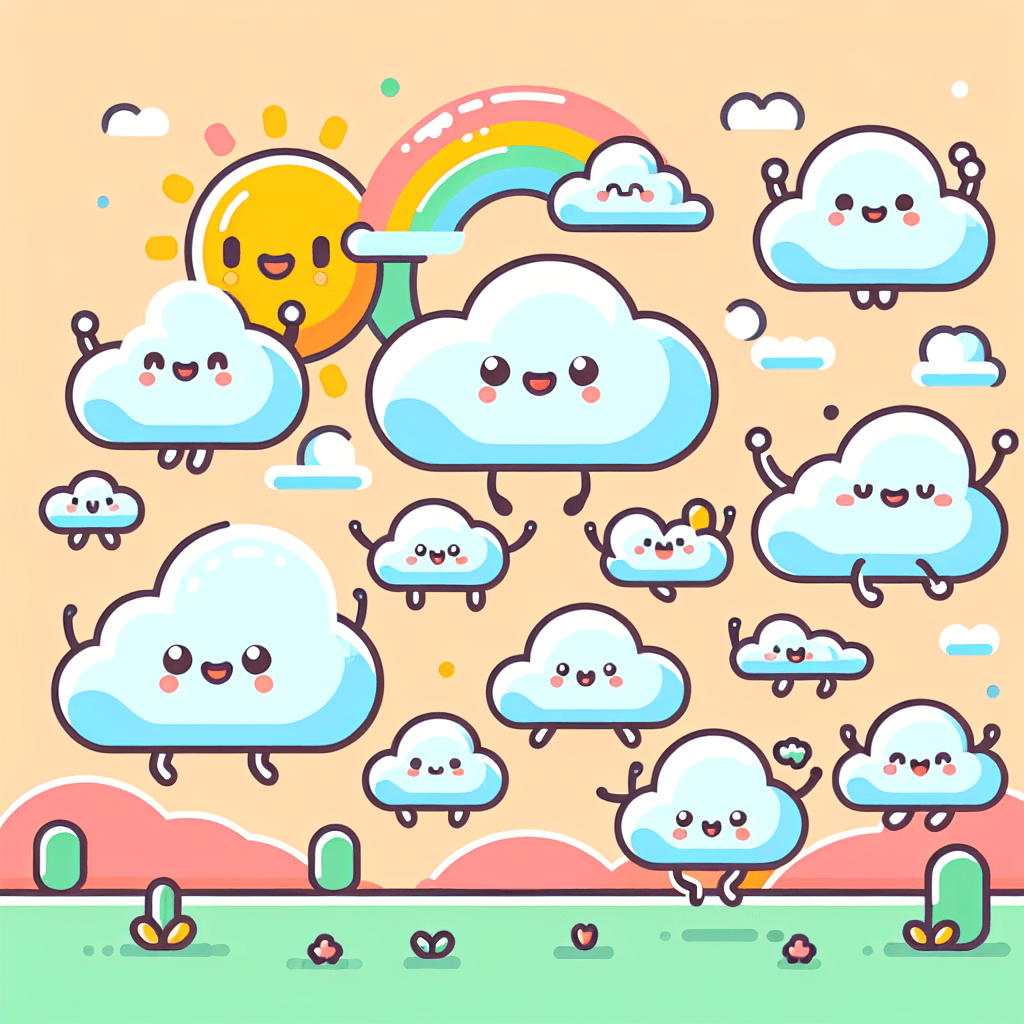 Cheerful Cloud Kingdom DIY Paint By Numbers