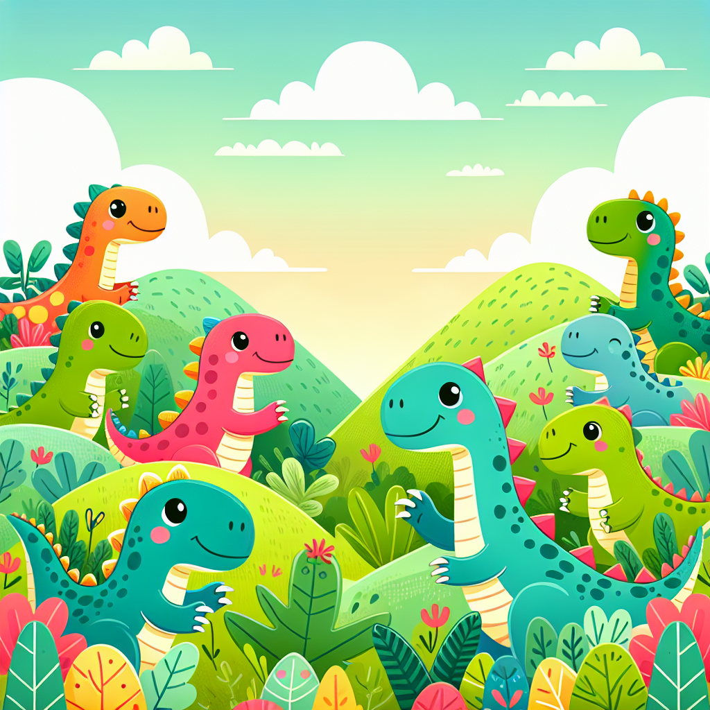 Friendly Dinosaurs In The Valley Painting Number Kit